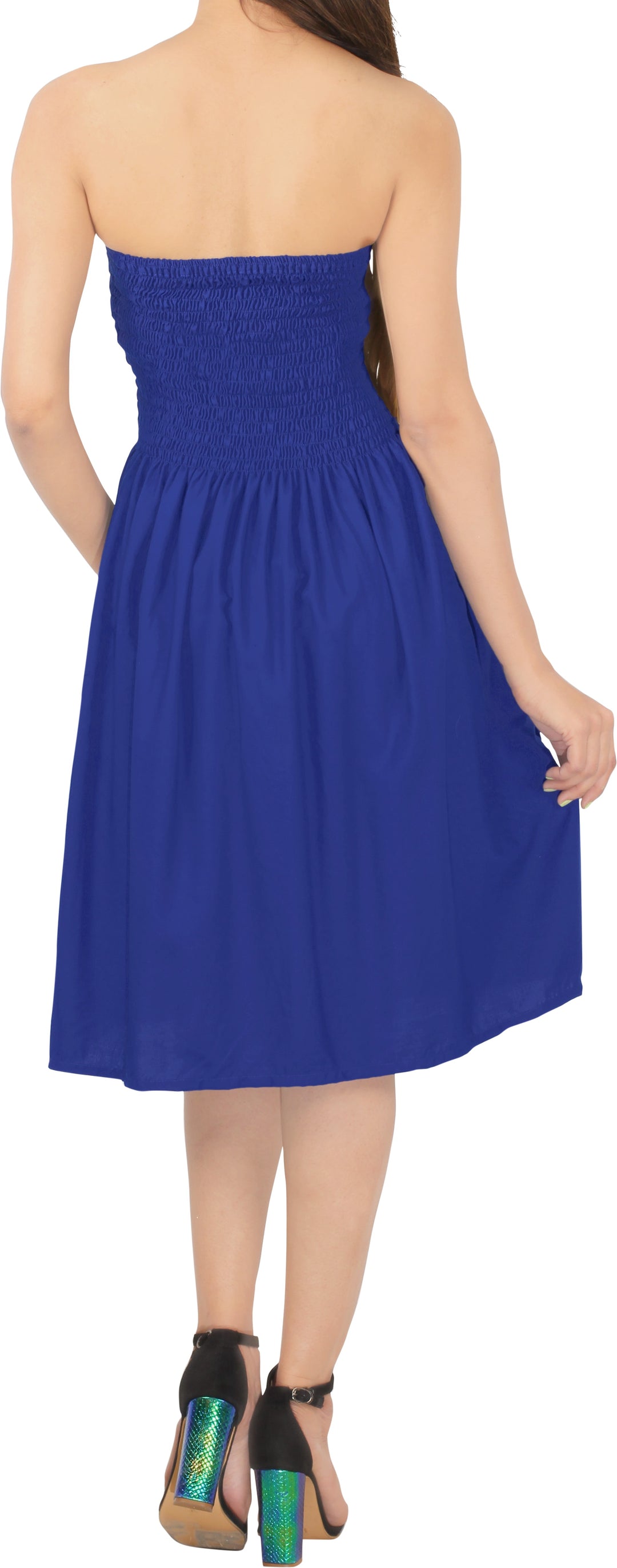 LA LEELA Blue Short Dress - 120026