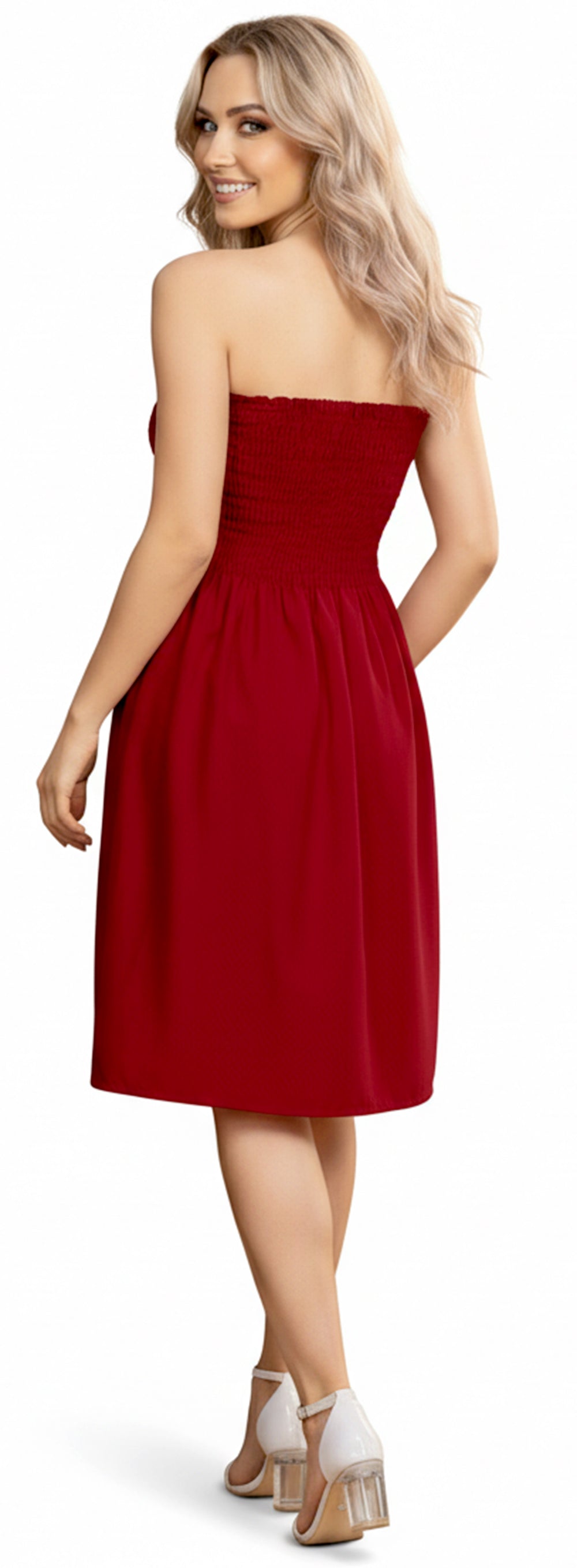 LA LEELA Red Short Dress - 120032