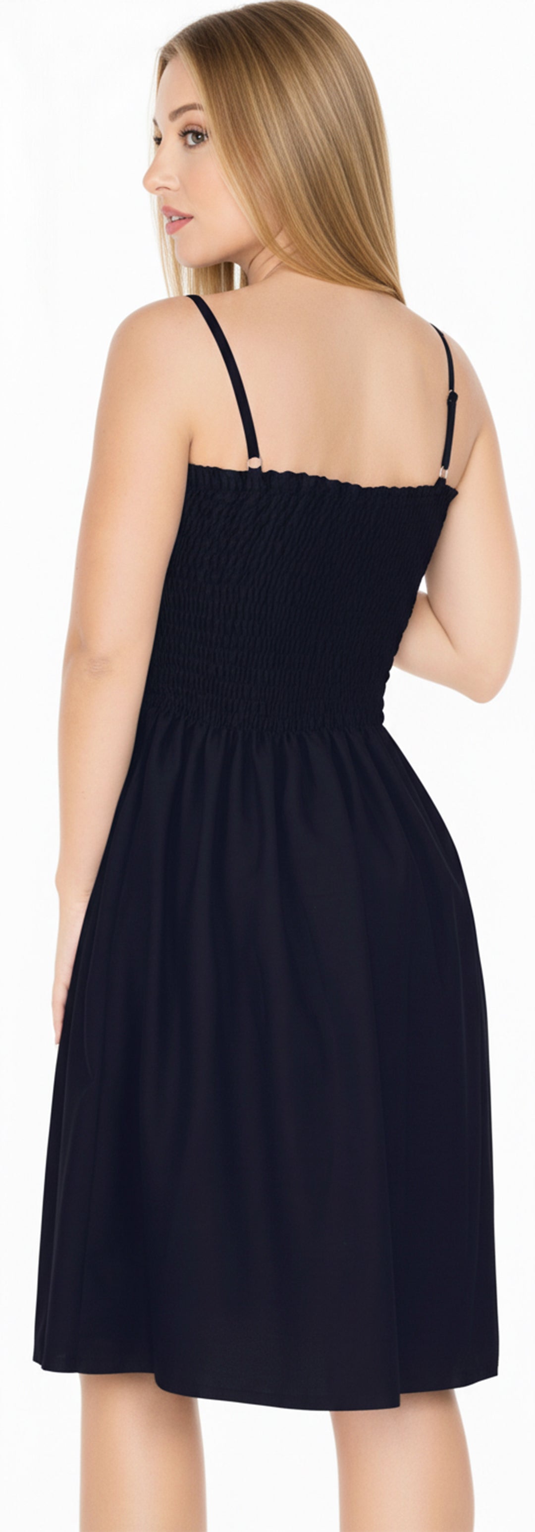 LA LEELA Black Short Dress - 913989