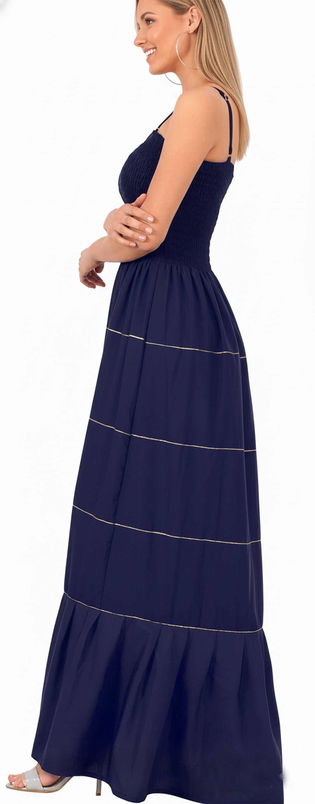 LA LEELA Navy Long Dress - 915167