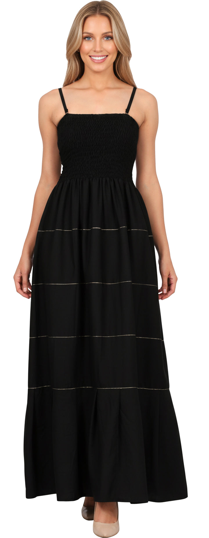 LA LEELA Black Long Dress - 915240