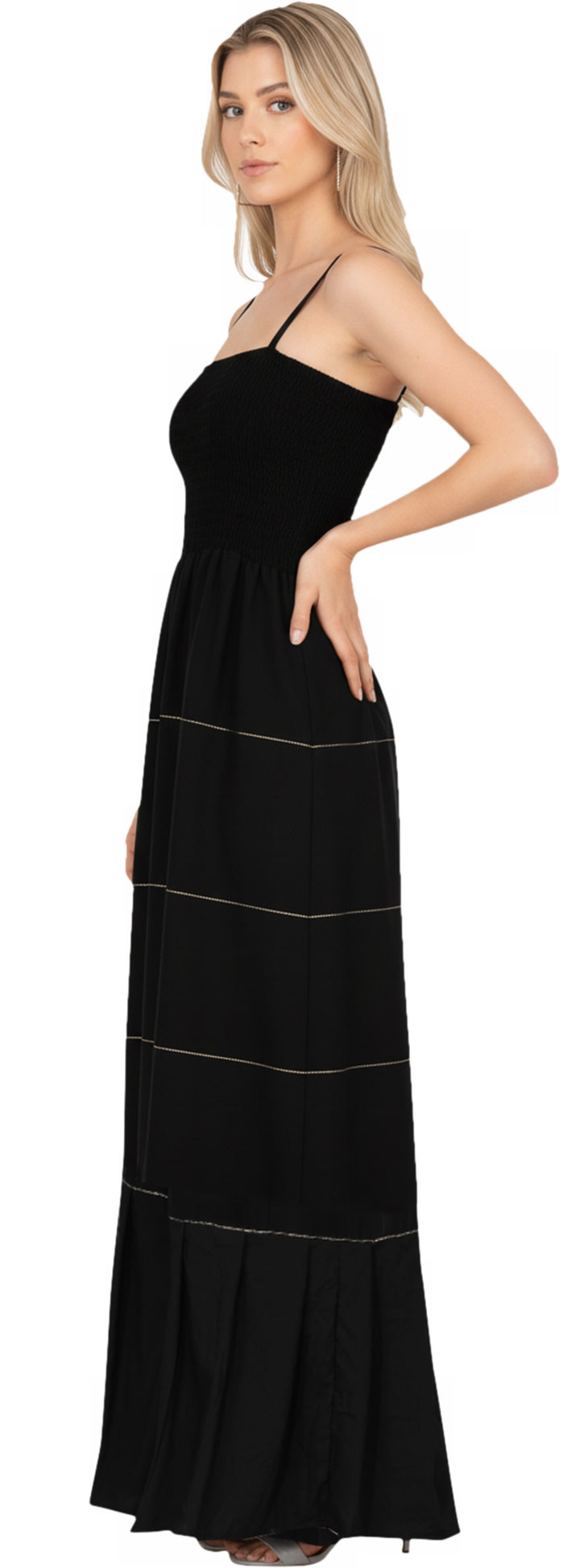 LA LEELA Black Long Dress - 915240