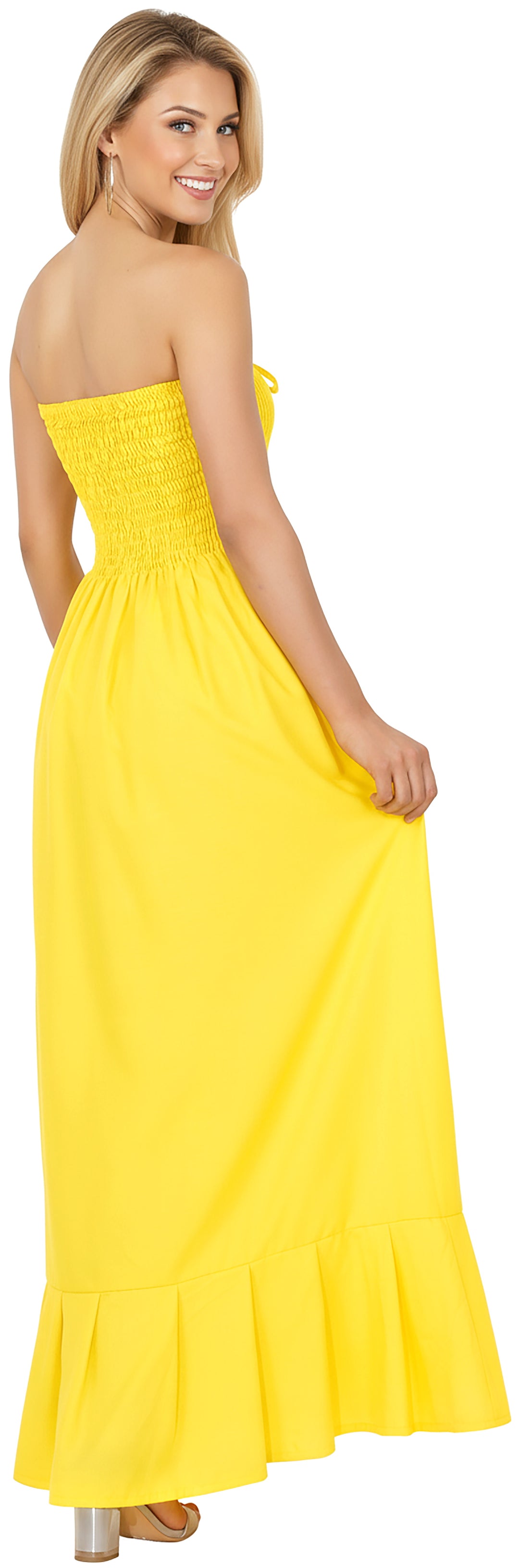 LA LEELA Yellow Long Dress - 122363