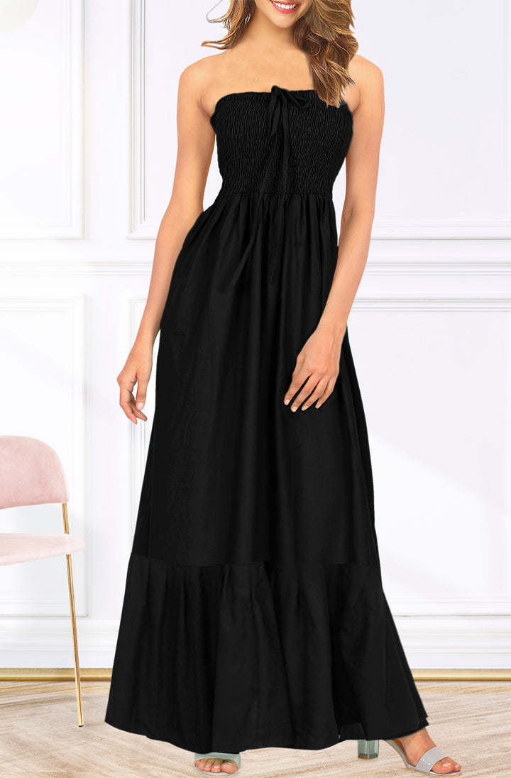 LA LEELA Black Long Dress - 900184