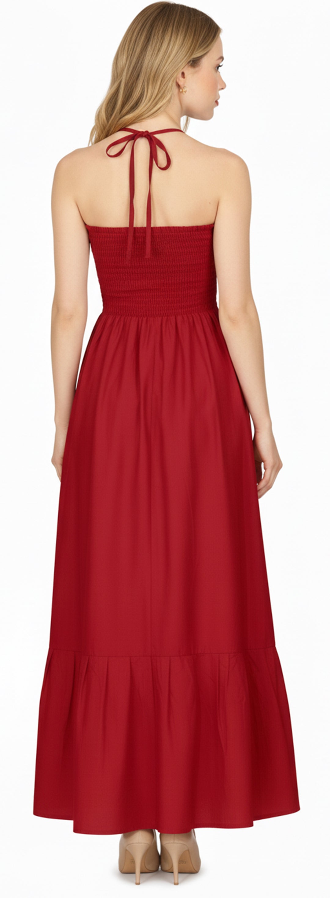 LA LEELA Red Long Dress - 121191