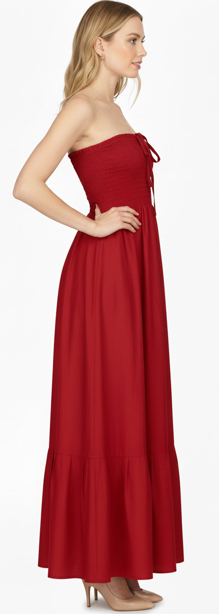 LA LEELA Red Long Dress - 121191