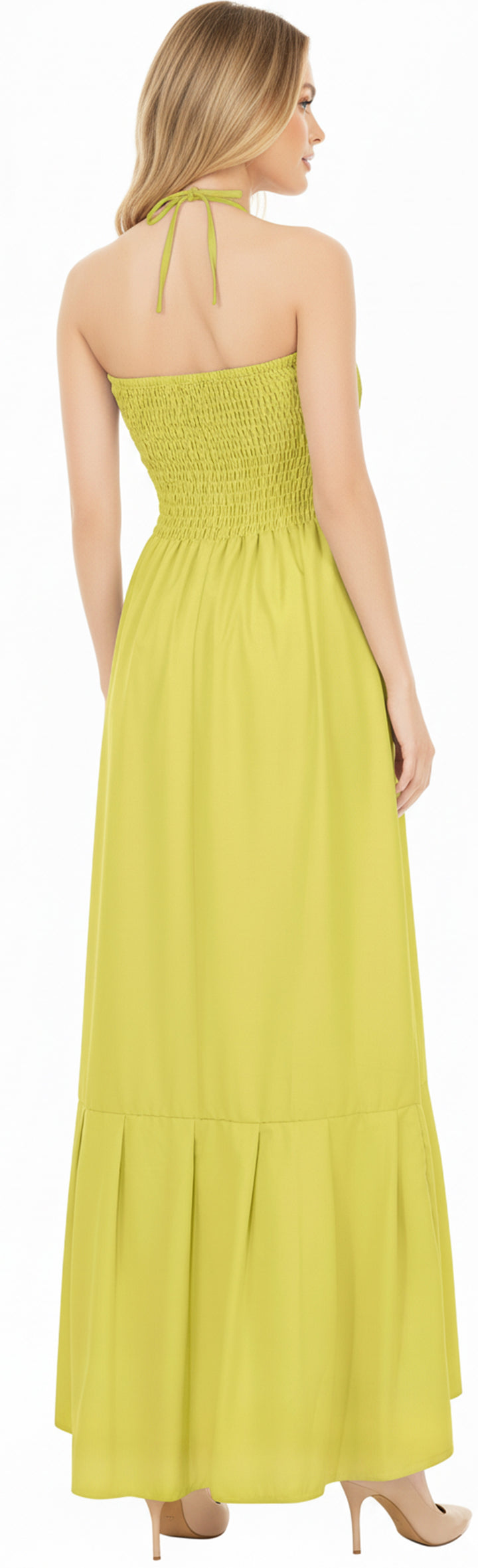 LA LEELA Mustard Long Dress - 121187