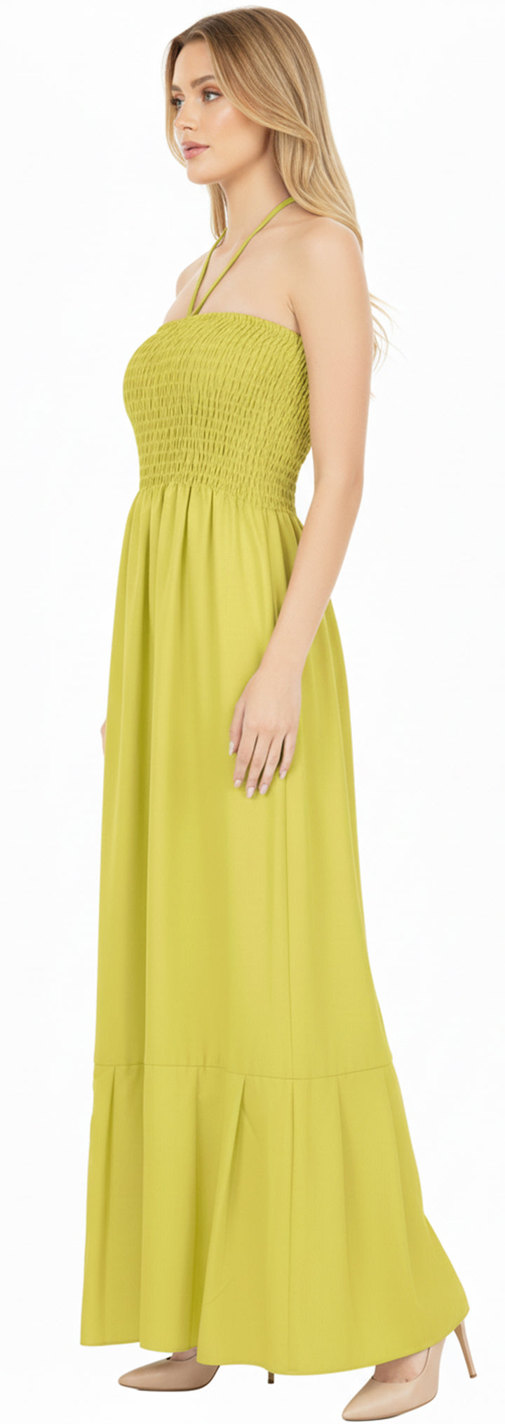 LA LEELA Mustard Long Dress - 121187