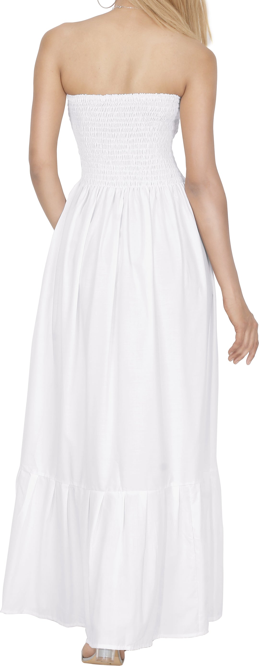 LA LEELA White Long Dress - 122851