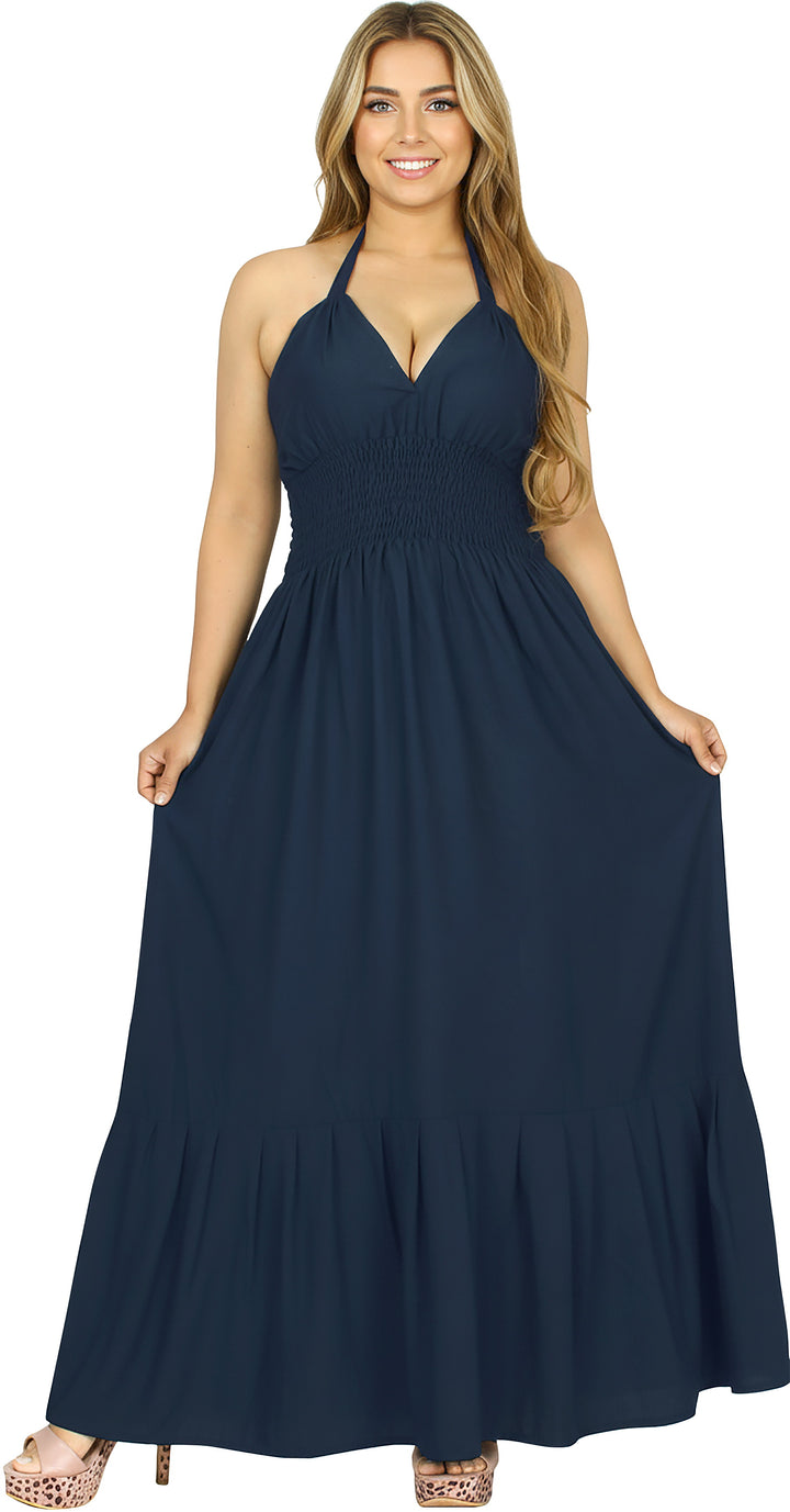 HAPPY BAY Navy Long Dress - 916536