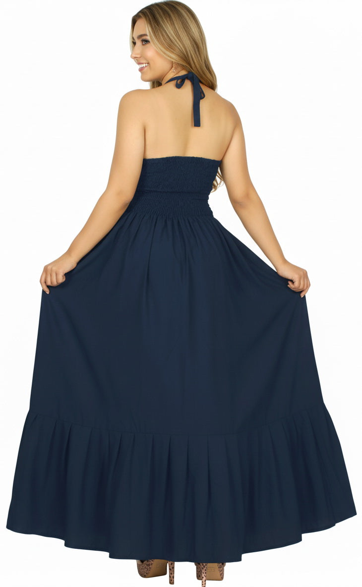 HAPPY BAY Navy Long Dress - 916536