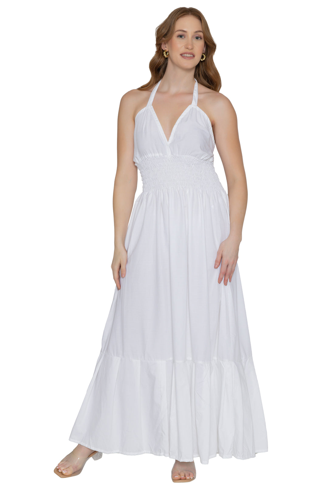 HAPPY BAY White Long Dress - 921092