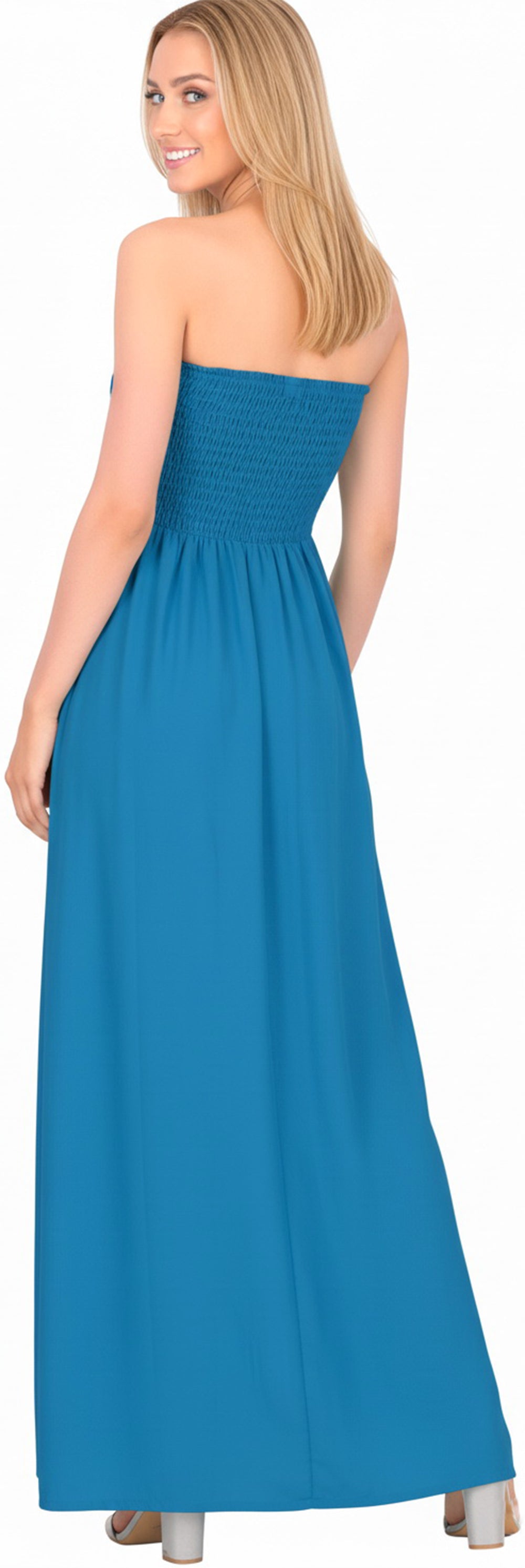 LA LEELA Blue Long Dress - 119858