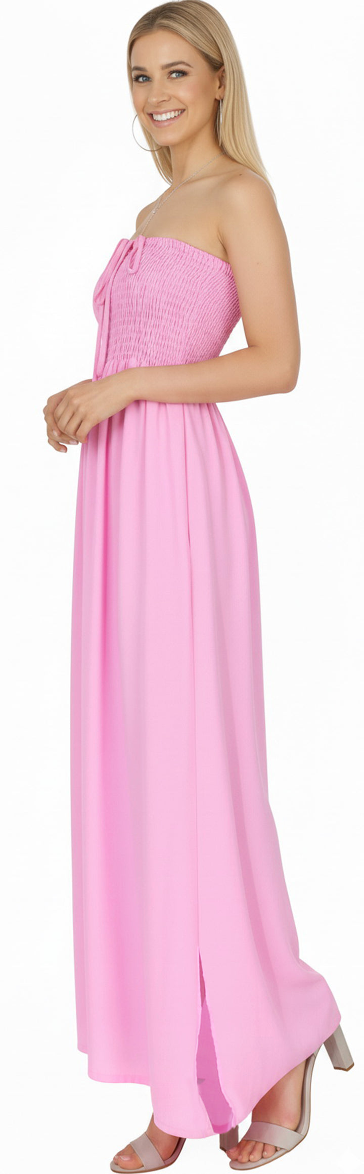 LA LEELA Light Pink Long Dress - 122367