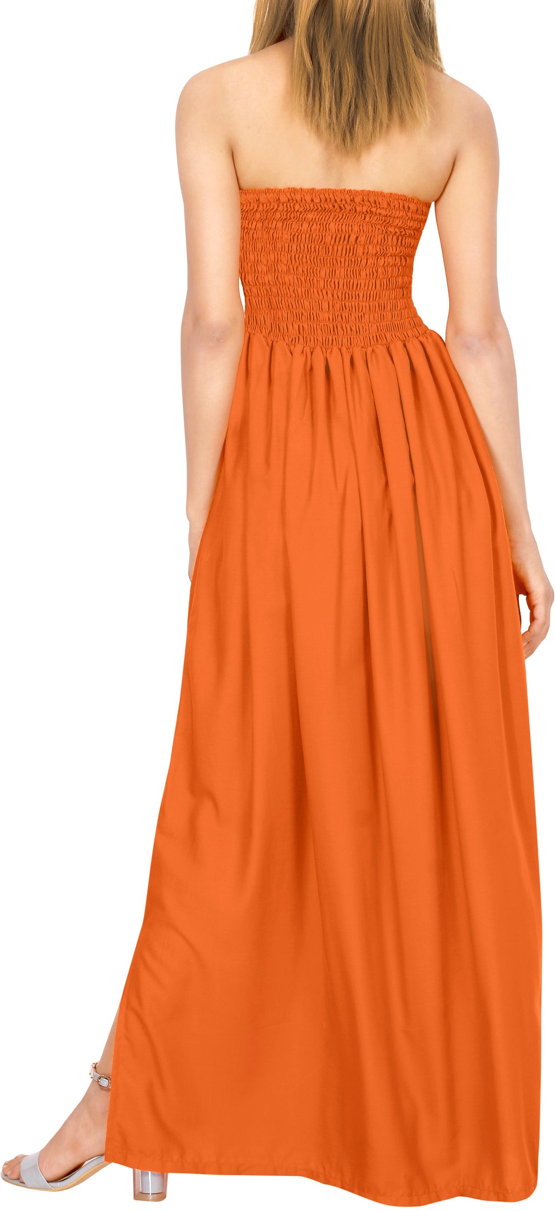 LA LEELA Orange Long Dress - 119859