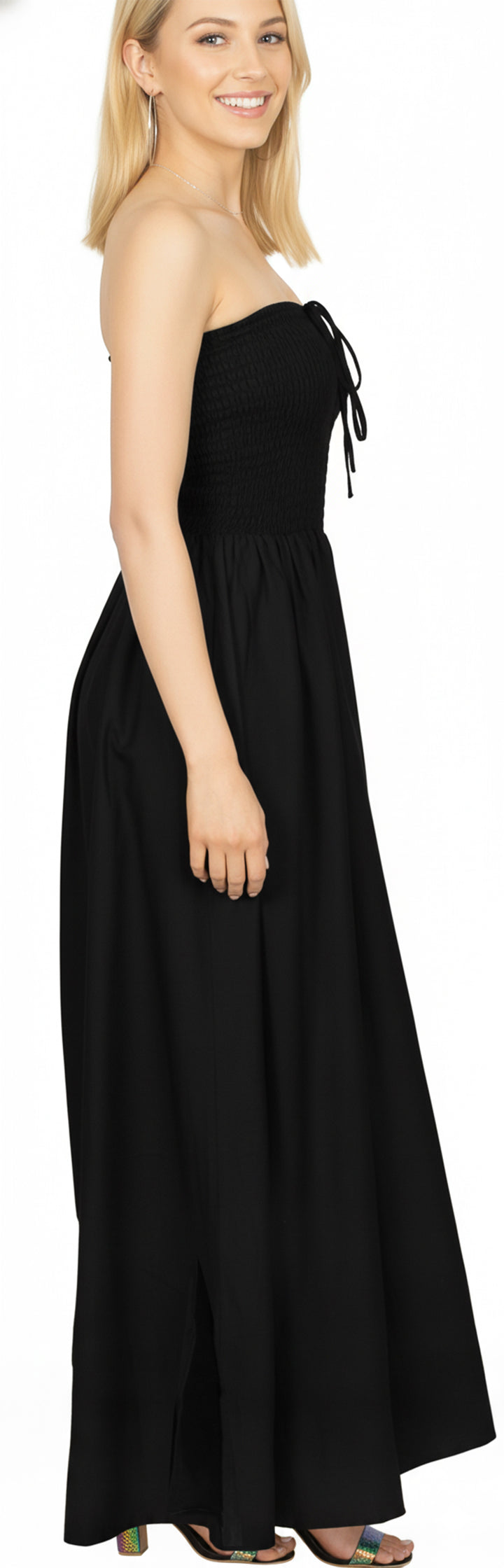 LA LEELA Black Long Dress - 913911