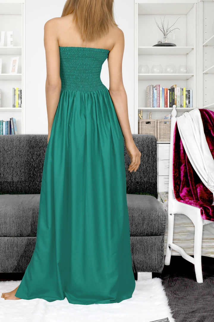 LA LEELA Green Long Dress - 119865