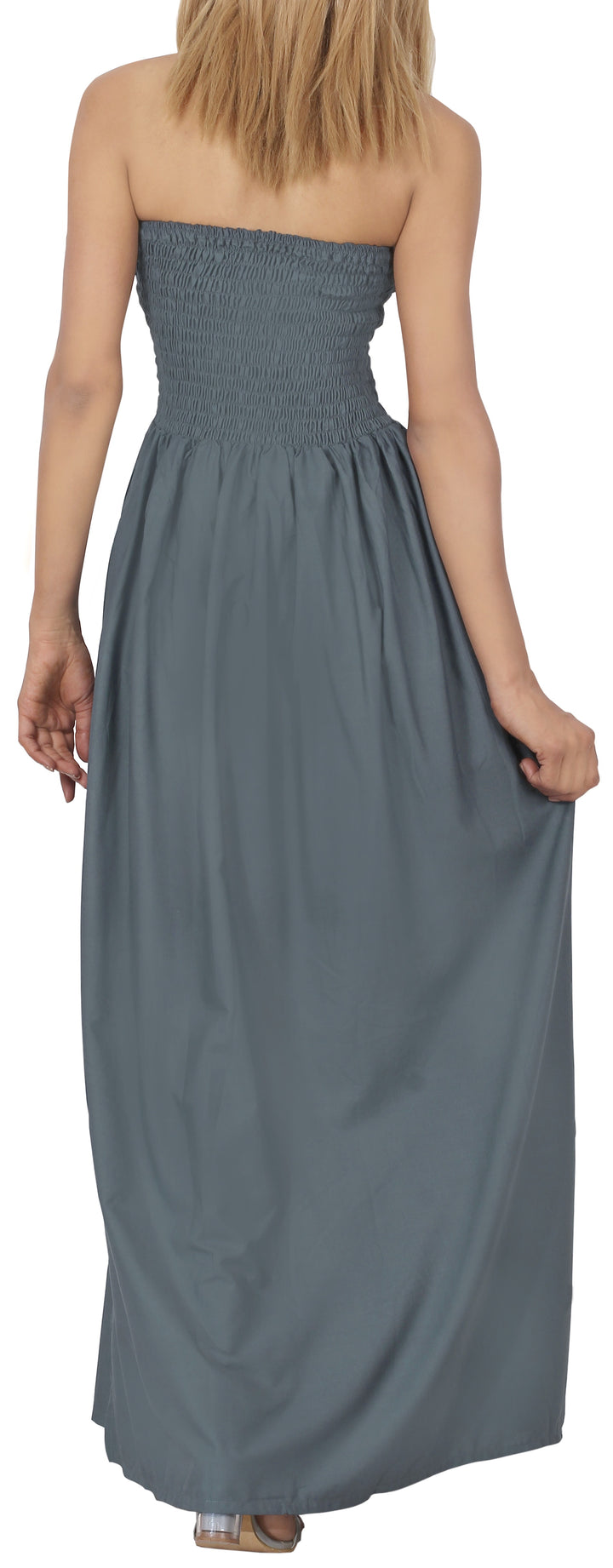 LA LEELA Gray Long Dress - 119856