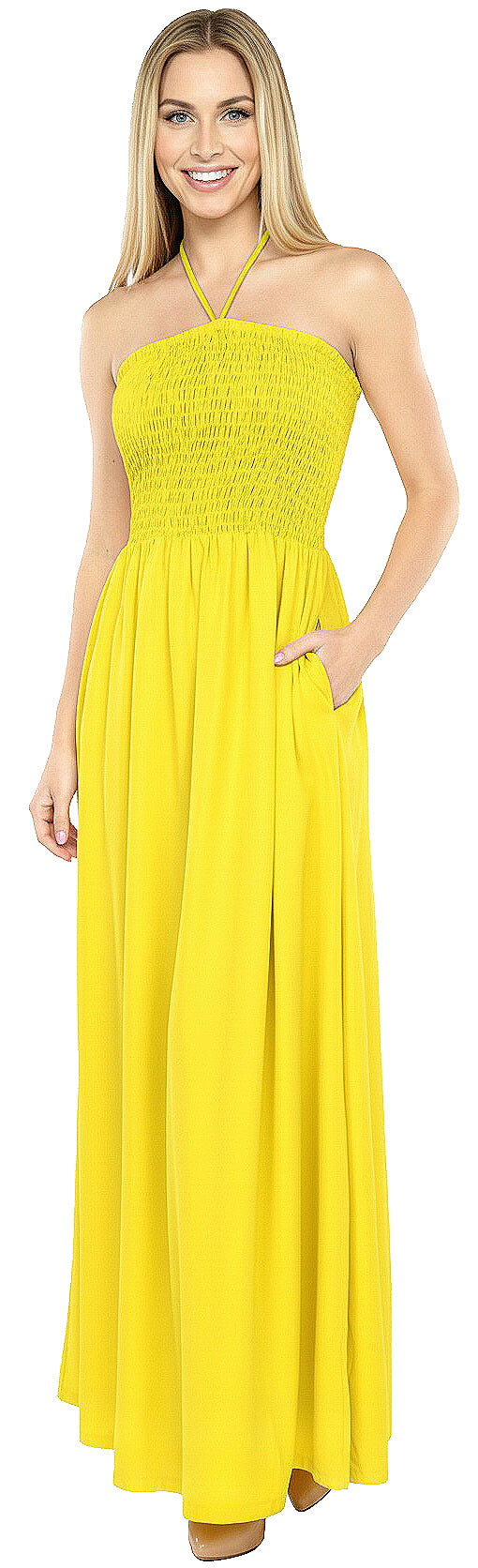 LA LEELA Yellow Long Dress - 119867