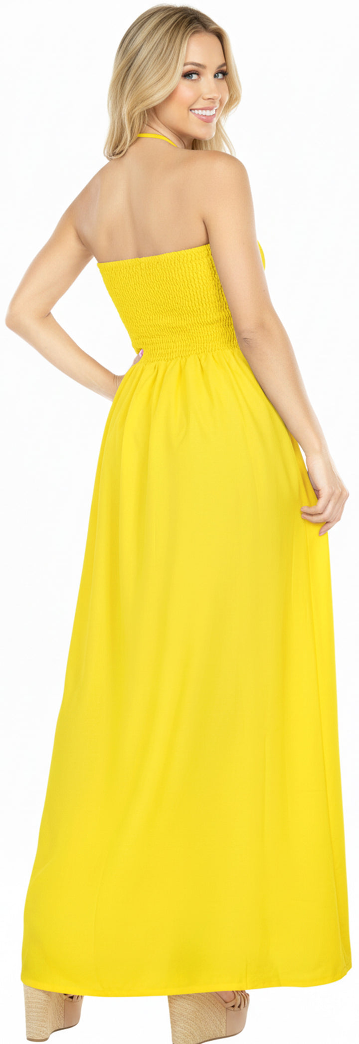 LA LEELA Yellow Long Dress - 119867