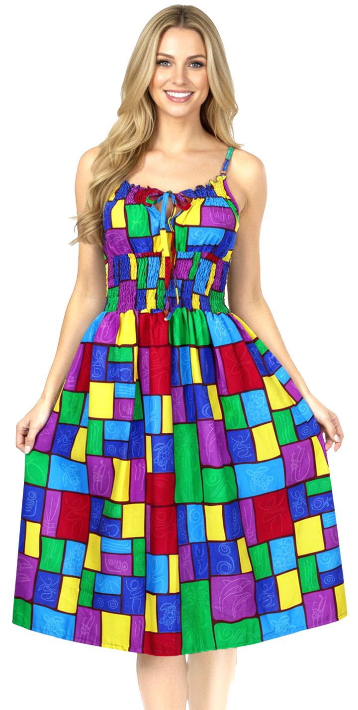 LA LEELA Multi Short Dress - 121534