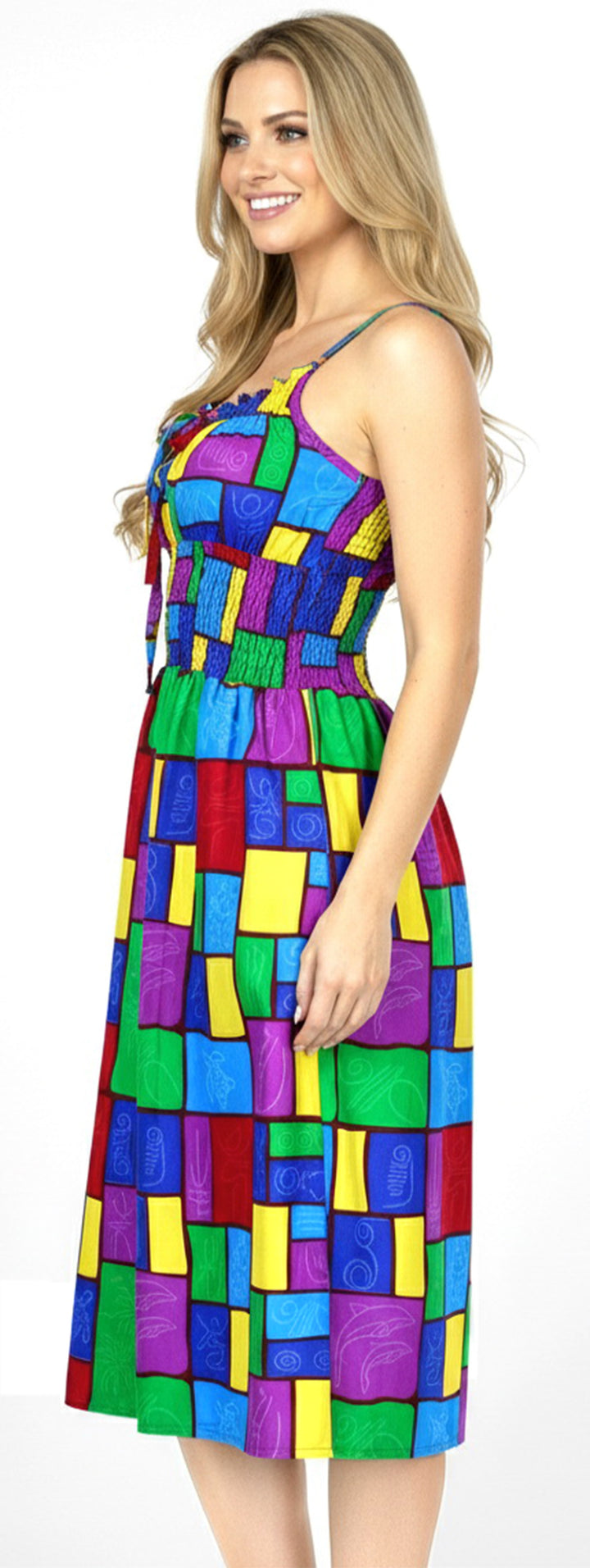 LA LEELA Multi Short Dress - 121534