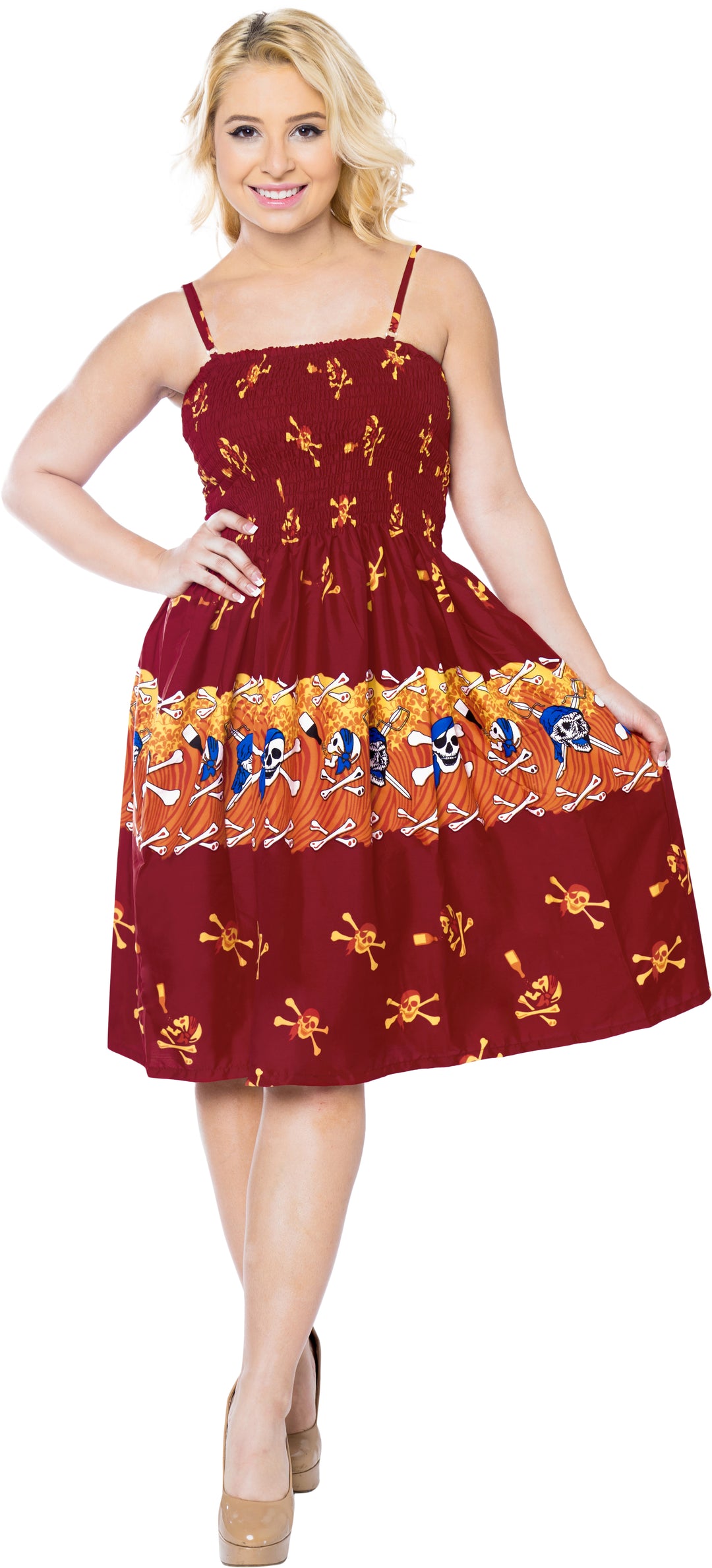 LA LEELA Red Short Dress - 134192