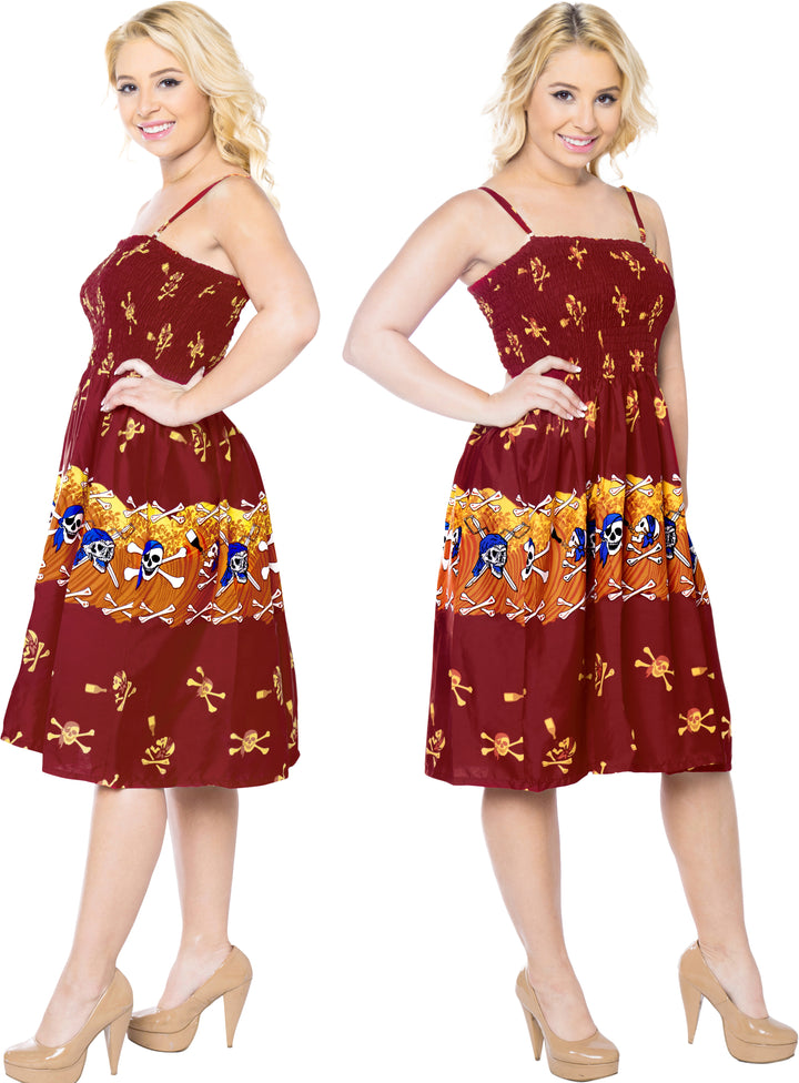 LA LEELA Red Short Dress - 134192