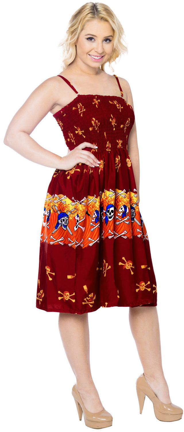 LA LEELA Red Short Dress - 134192