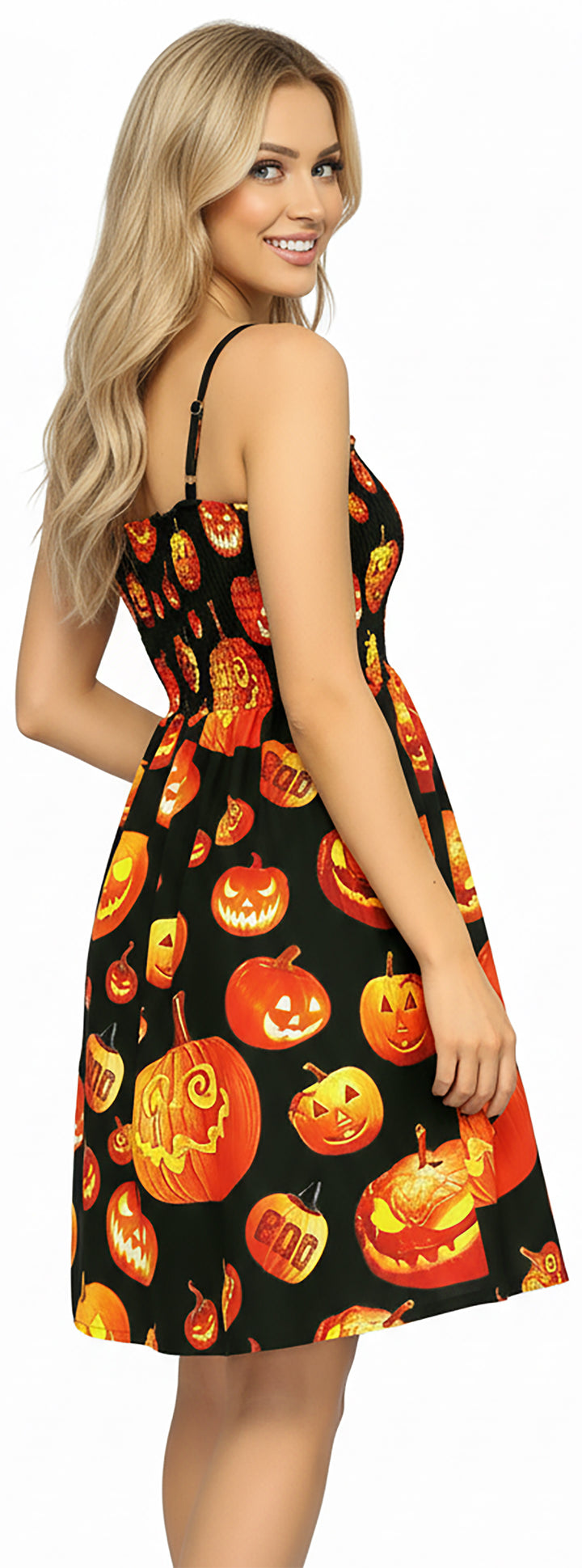 LA LEELA Orange Short Dress - 917019