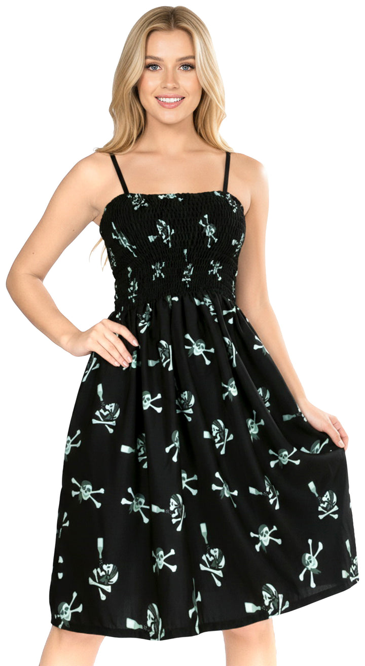 LA LEELA Black Short Dress - 917039
