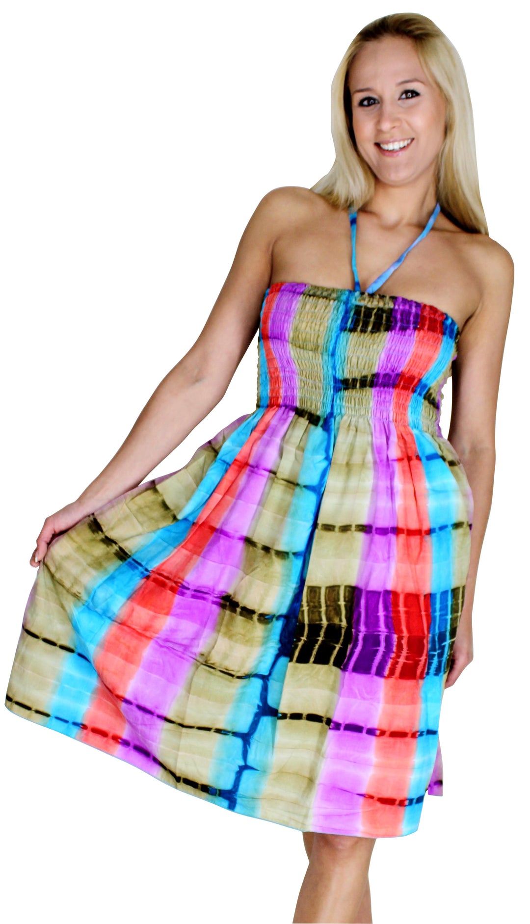 LA LEELA Multi Short Dress - 900008