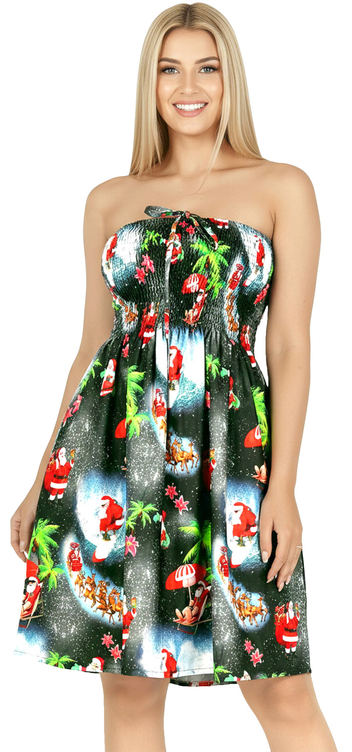 LA LEELA Black Short Dress - 919843