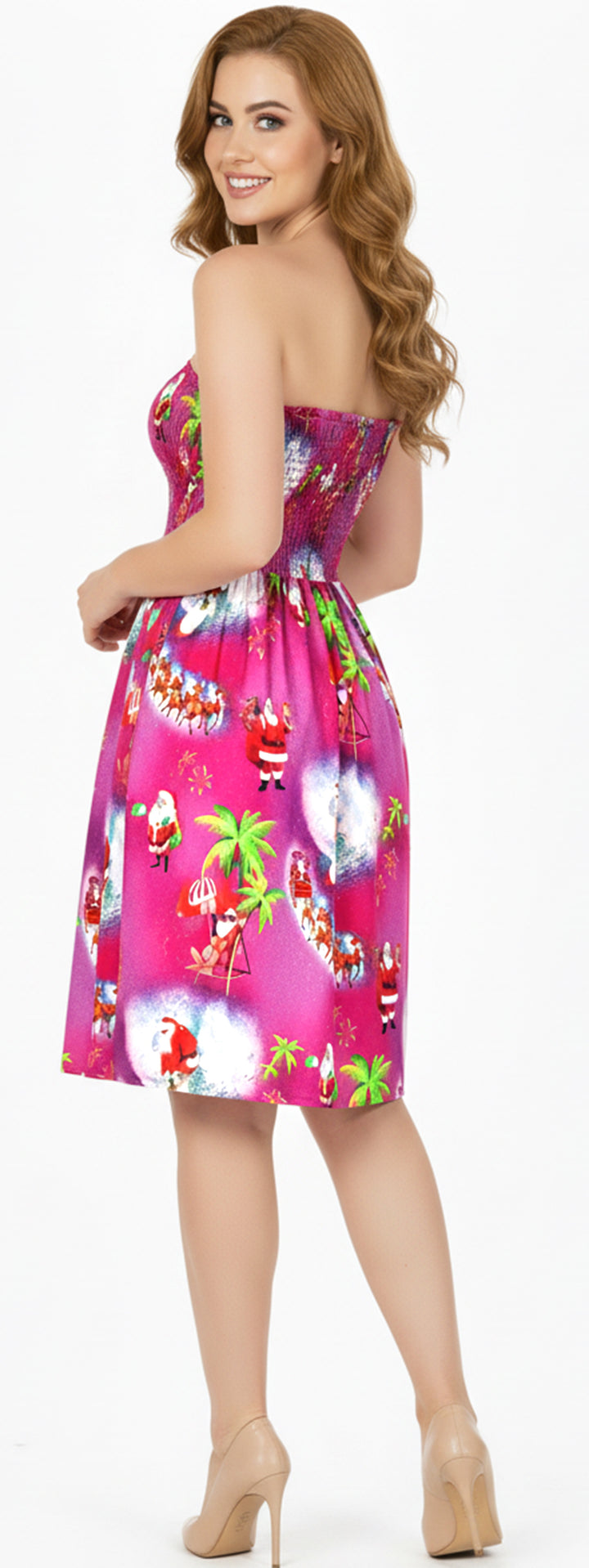 LA LEELA Pink Short Dress - 919810