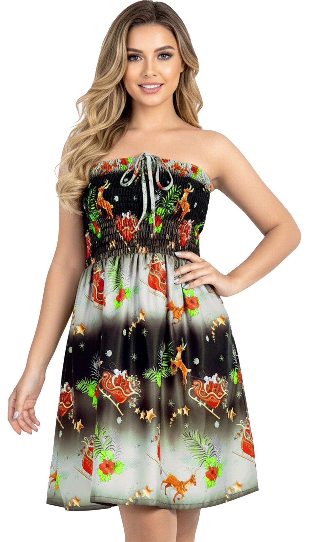 LA LEELA Black Short Dress - 919831