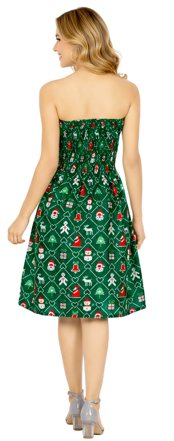 LA LEELA Green Short Dress - 914482
