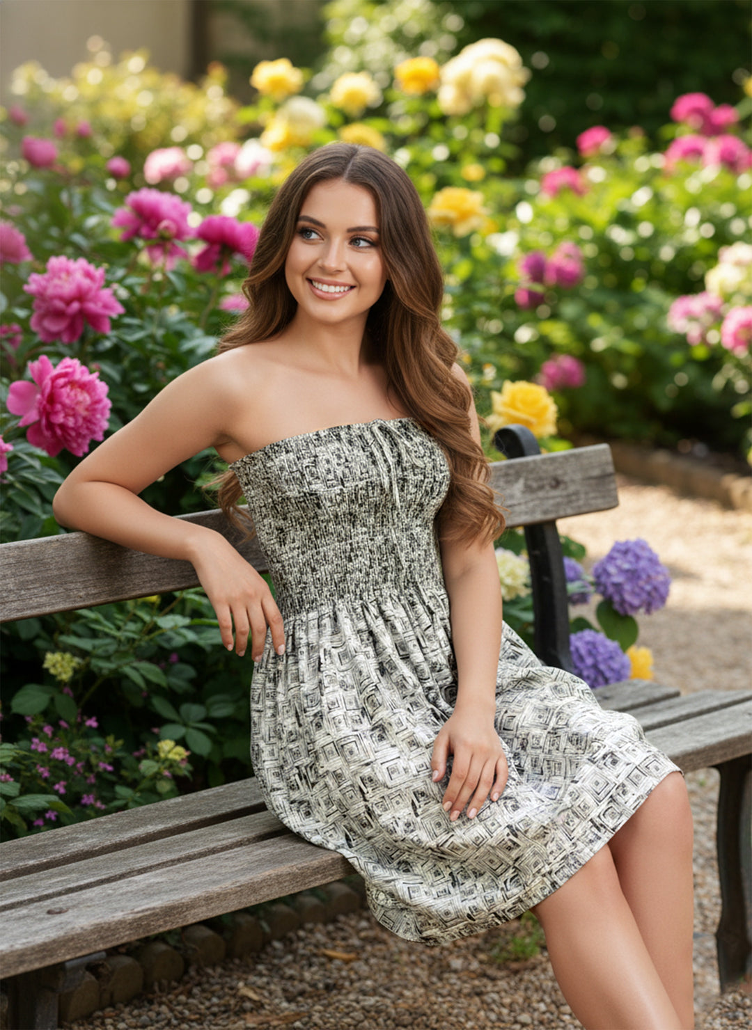 LA LEELA Black Short Dress - 920161