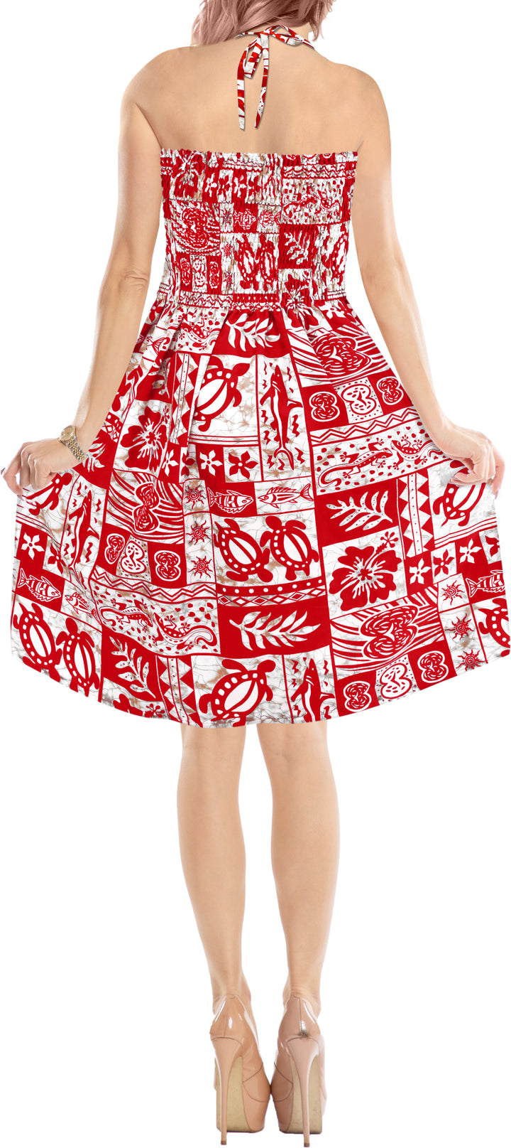 LA LEELA Red Short Dress - 135387
