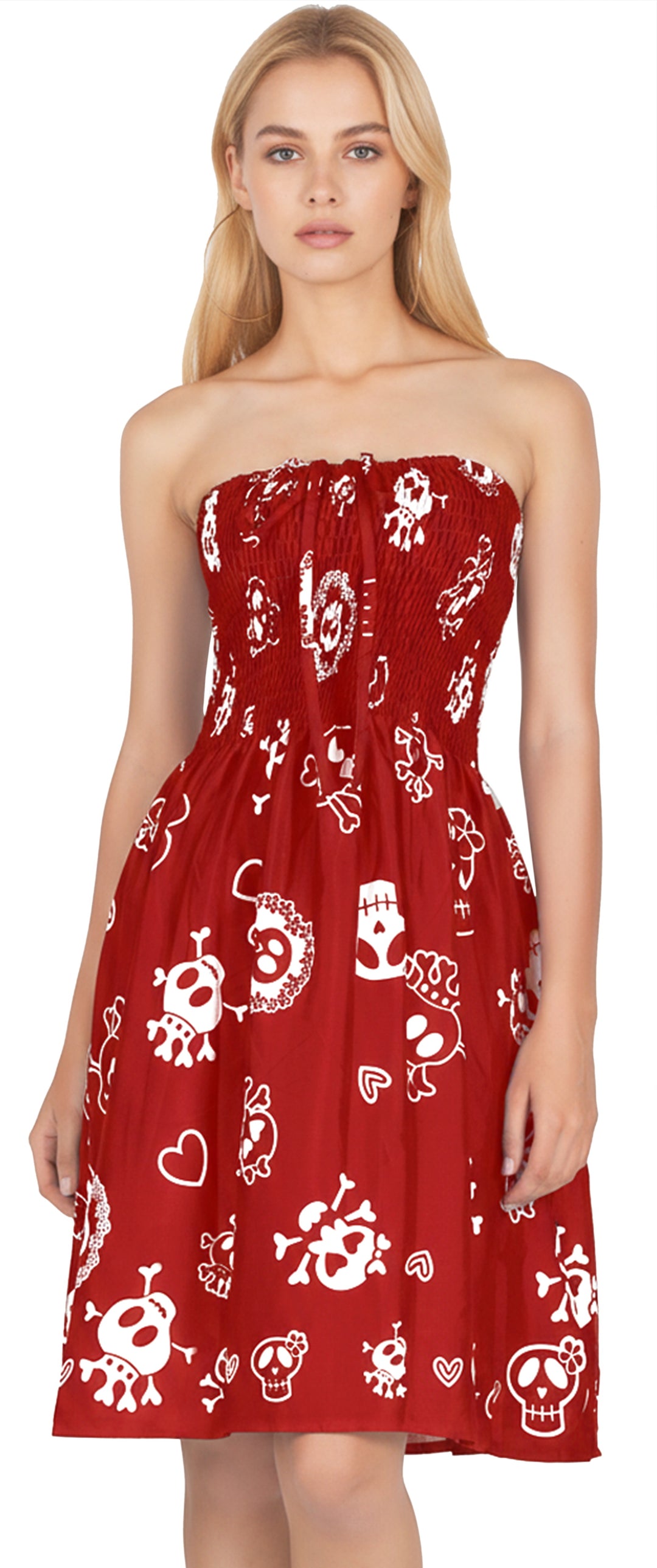 LA LEELA Red Short Dress - 906347