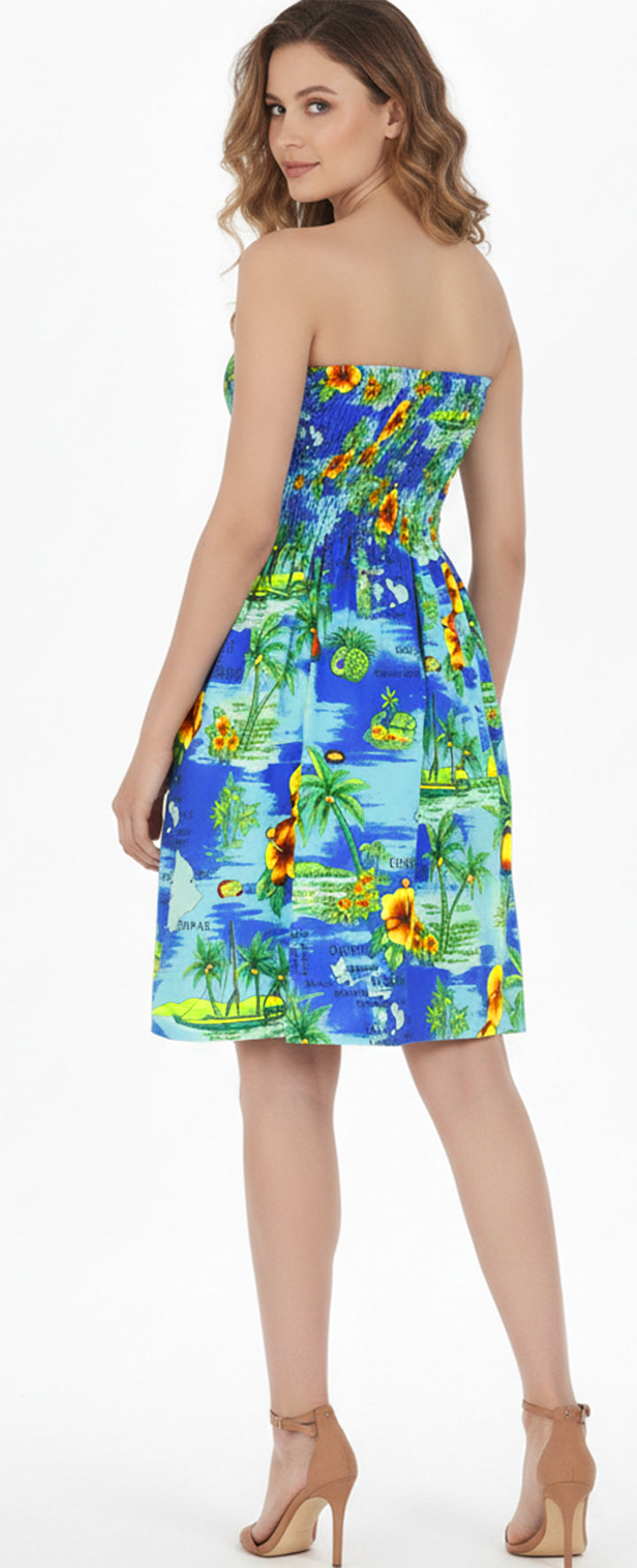 LA LEELA Blue Short Dress - 135413