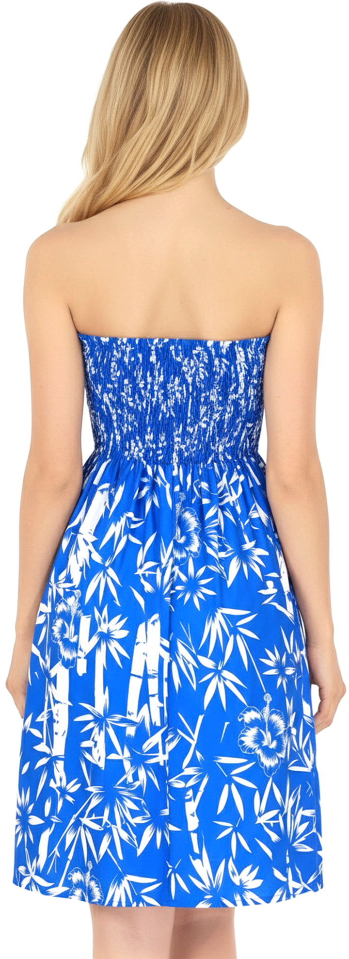 LA LEELA Blue Short Dress - 135397