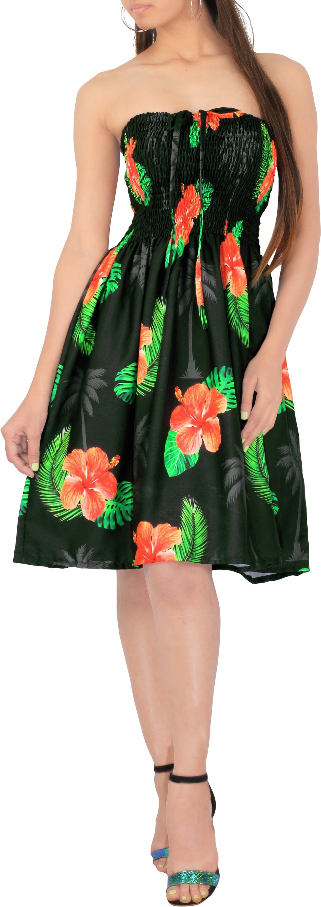 HAPPY BAY Women Short Flare Evening Dress Kohl P00979