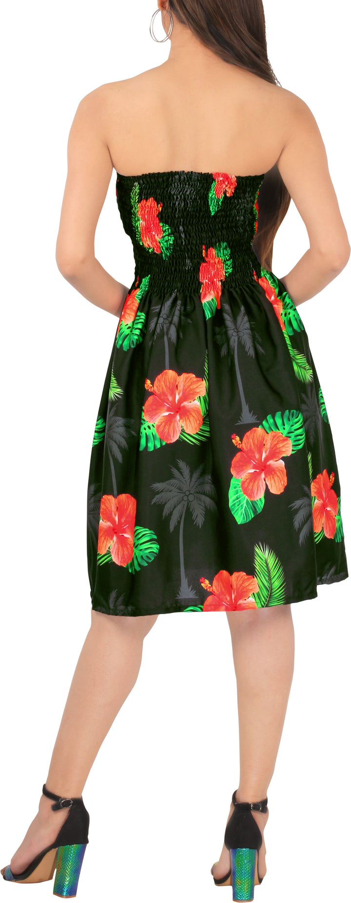 HAPPY BAY Women Short Flare Evening Dress Kohl P00979