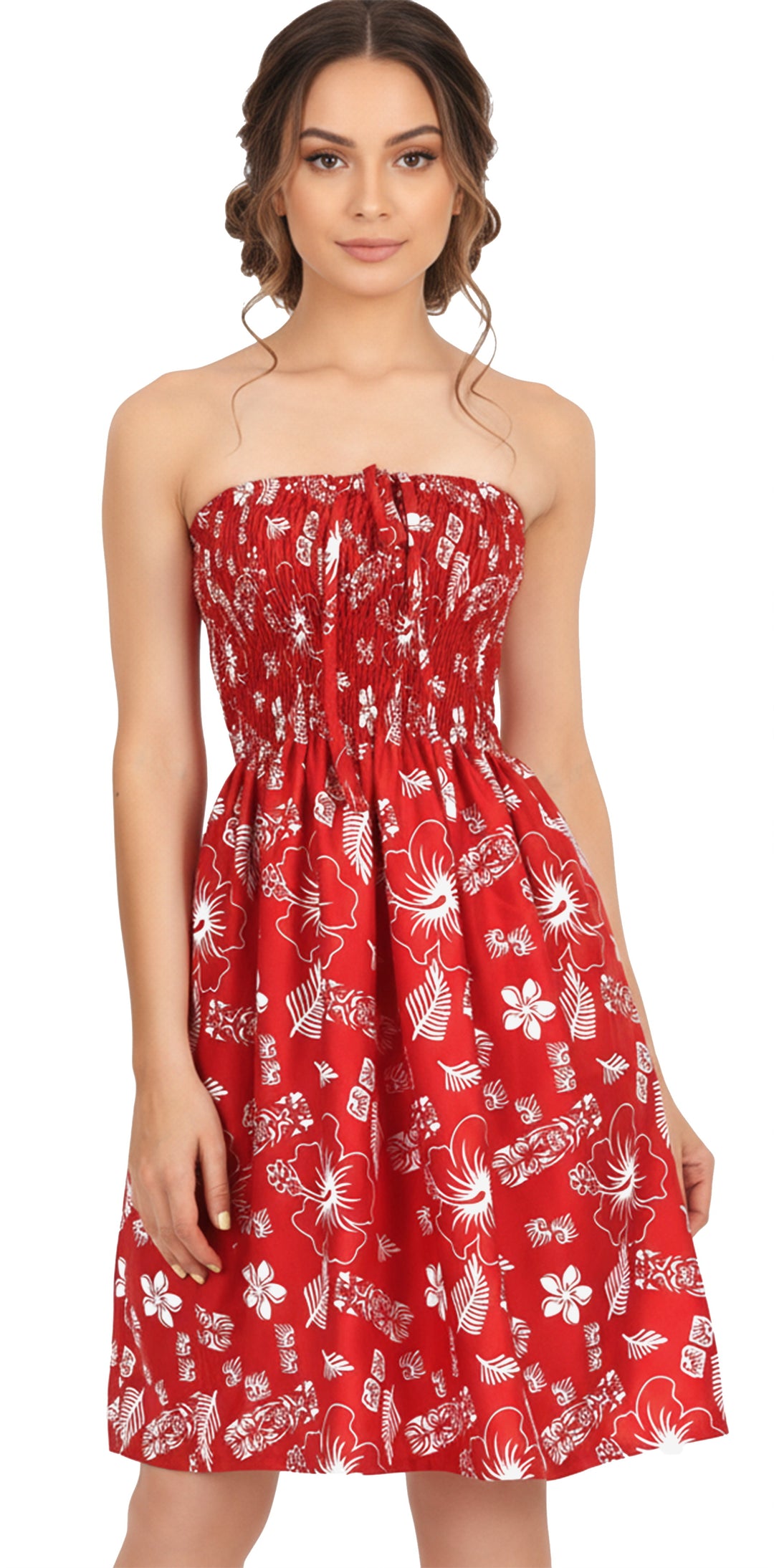 LA LEELA Red Short Dress - 136376