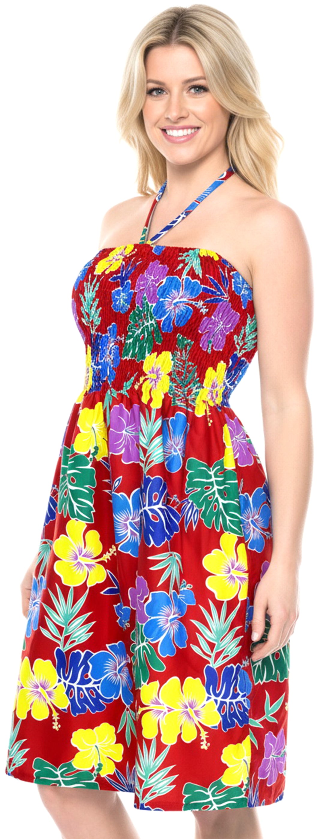 LA LEELA Red Short Dress - 909711