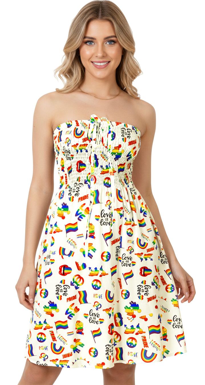 LA LEELA Multi Short Dress - 921516