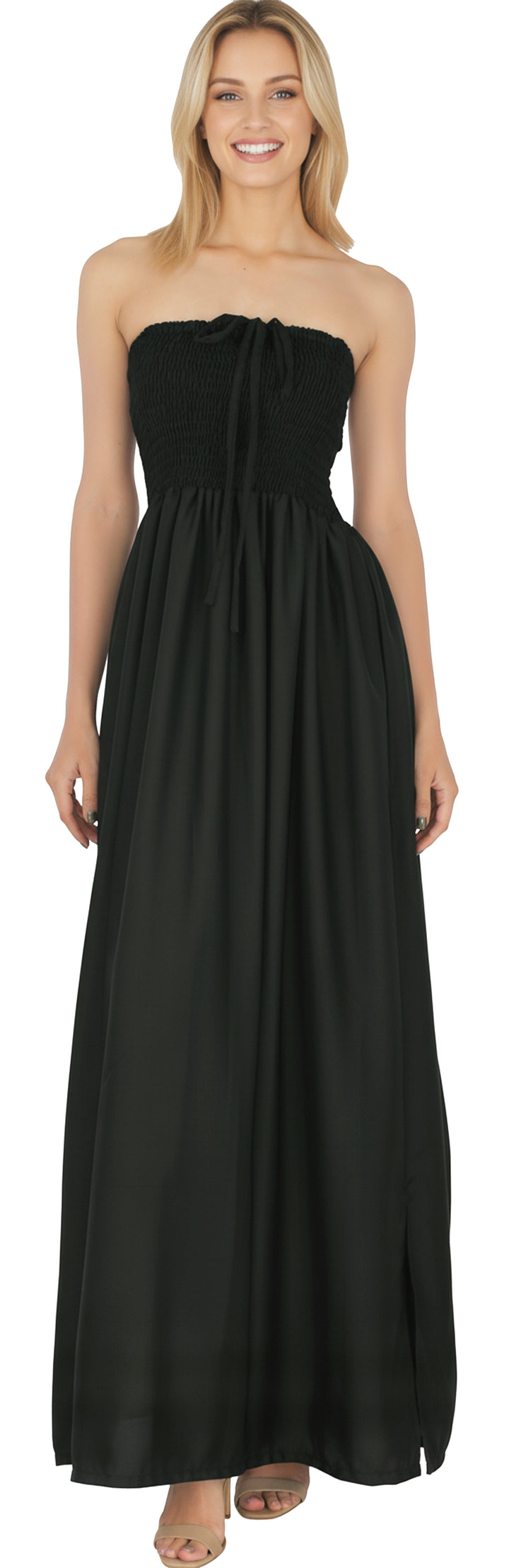 LA LEELA Black Long Dress - 915828