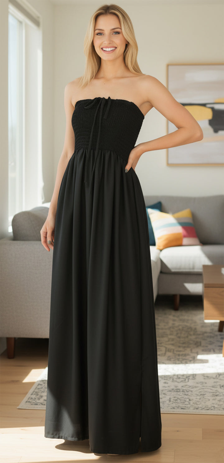 LA LEELA Black Long Dress - 915828