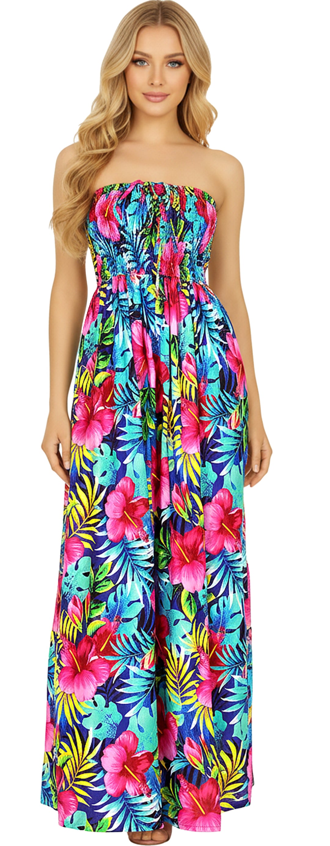 LA LEELA Multi Long Dress - 917335