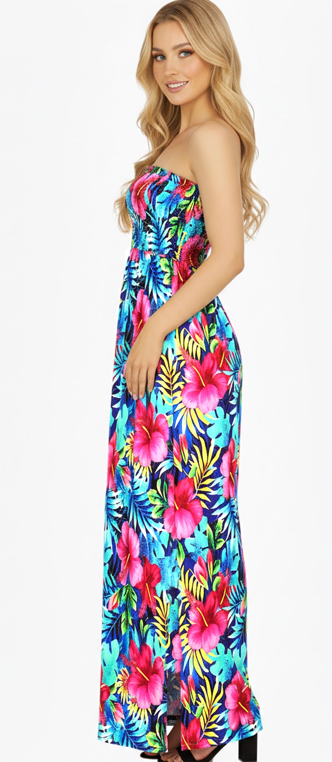 LA LEELA Multi Long Dress - 917335